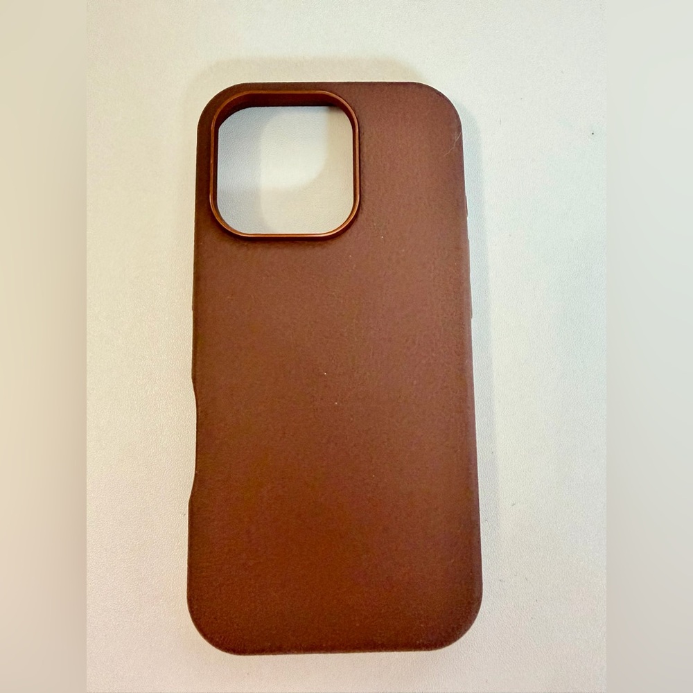 Otterbox Brown Leather Phone Case for iPhone 16 Pro with MagSafe